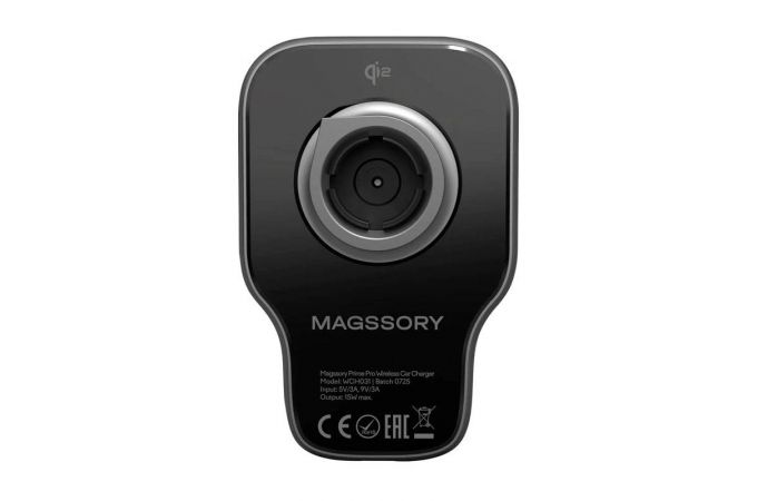 Держатель автомобильный для телефона Magssory Prime Pro для Apple, с поддержкой Qi2 (Черный)