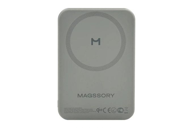 Универсальный дополнительный аккумулятор MagSafe 5000 мАh Magssory Pride Pro с поддержкой Qi2 (Черный)