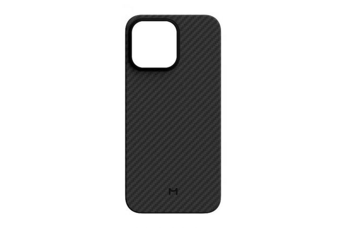 Чехол для iPhone 15 Pro Max (6,7) Magssory кевлар (арамид) с MagSafe (Черный)