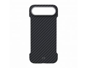 Чехол для iPhone 17 Air (6,5) Безрамочный чехол Magssory с MagSafe, кевлар (Черный)