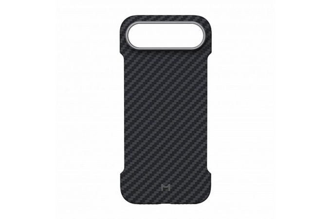 Чехол для iPhone 17 Air (6,5) Безрамочный чехол Magssory с MagSafe, кевлар (Черный)