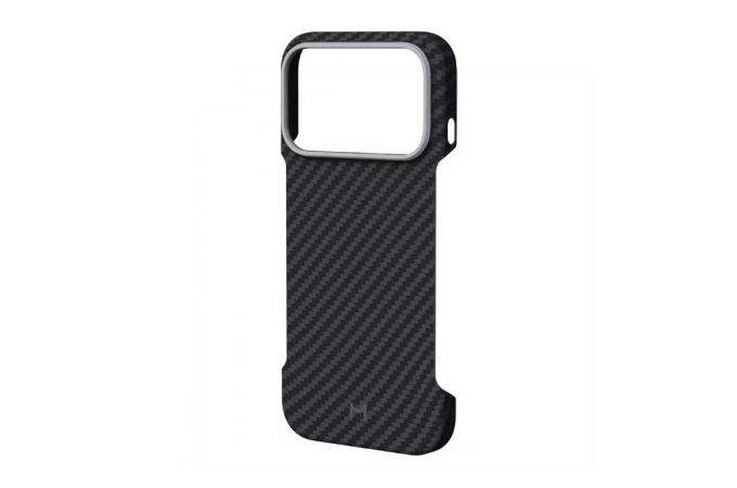 Чехол для iPhone 17 Pro (6,3) Безрамочный чехол Magssory с MagSafe, кевлар (Черный)