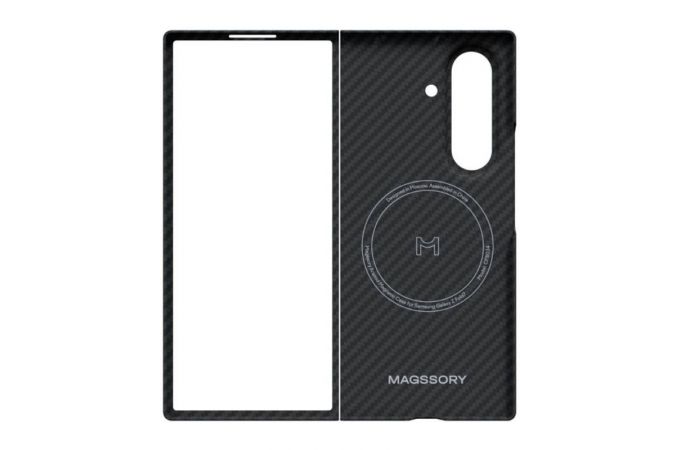 Чехол для Samsung Galaxy Z Fold 7 кевлар (арамид) MagSafe Aramid Case Magssory (Черный)