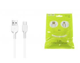 Кабель USB - USB Type-C HOCO X13, 2,4A (белый) 1м