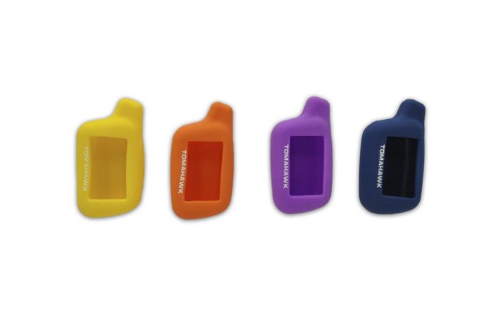 Чехол силиконовый для брелка автосигнализации Tomahawk X5  цветной