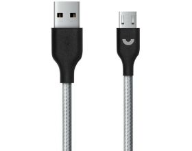 Кабель USB - MicroUSB Prime Line (7219) (серый) 1,2м (нейлон)