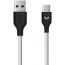 Кабель USB - MicroUSB Prime Line (7220) серебро 1,2м (нейлон)