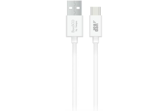 Кабель USB - USB Type-C BoraSCO (34850) 2A (белый) 1м