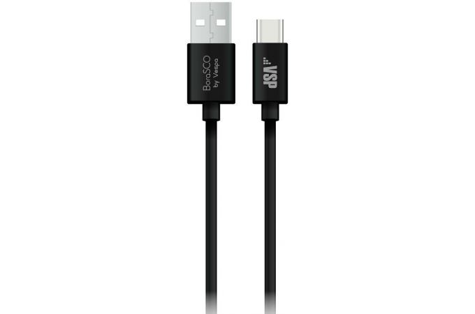 Кабель USB - USB Type-C BoraSCO (37340) (черный) 1м