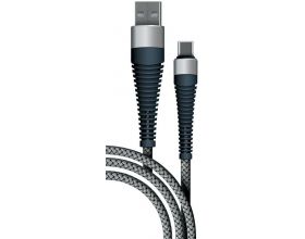 Кабель USB - USB Type-C BoraSCO (38504) Fishbone 3A (серый) 1м