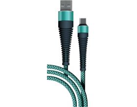 Кабель USB - USB Type-C BoraSCO (38506) Fishbone , 3A (тиффани) 1м