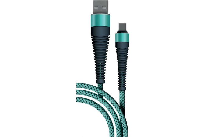 Кабель USB - USB Type-C BoraSCO (38506) Fishbone , 3A (тиффани) 1м