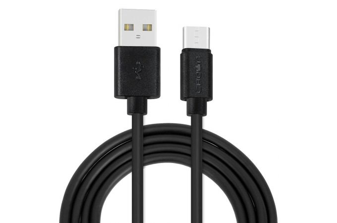 Кабель USB - USB Type-C Crown (1016C) (черный) 2A 1м