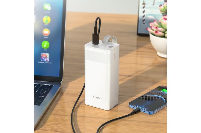 Универсальный дополнительный аккумулятор Power Bank HOCO J86 22.5W (40000 mAh) (белый)