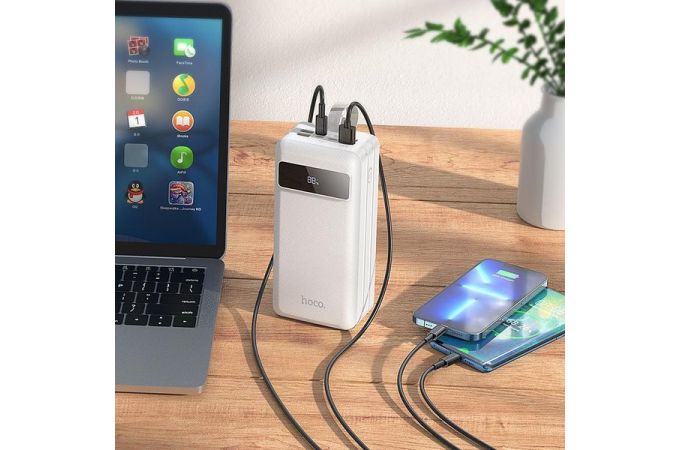 Универсальный дополнительный аккумулятор Power Bank HOCO J86B 22.5W (60000 mAh) (белый)