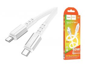 Кабель USB Type-C - USB Type-C HOCO X85 PD60W (белый) 1м