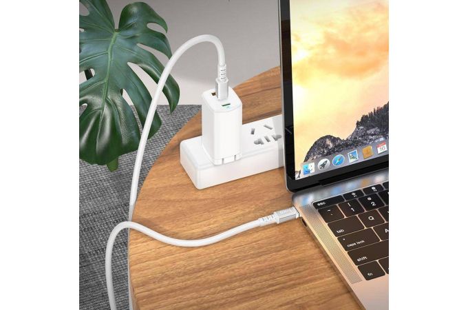 Кабель USB Type-C - USB Type-C HOCO X85 PD60W (белый) 1м