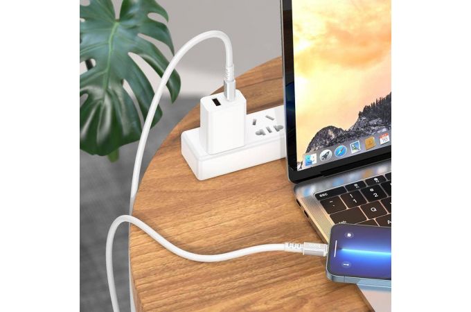 Кабель USB Type-C - Lightning HOCO X85 PD20W (белый) 1м