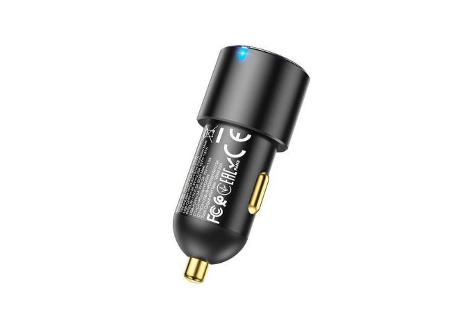 Автомобильное зарядное устройство АЗУ USB + 2USB-C HOCO NZ6 QC3.0 + PD45W (черный)