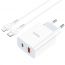 Сетевое зарядное устройство USB-C + кабель Lightning - Type-C HOCO C97A PD20W+QC 3.0 быстрая зарядка (белый)