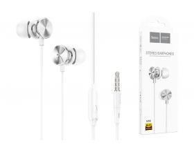 Наушники вакуумные проводные HOCO M96 Platinum hearphones with microphone (серебристый)