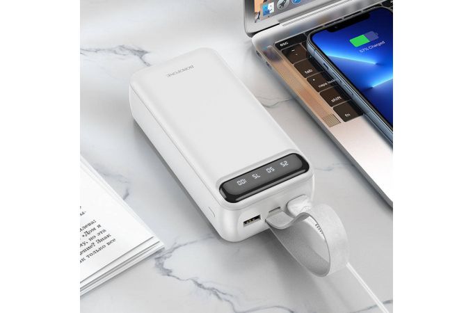 Универсальный дополнительный аккумулятор Power Bank BOROFONE BJ14B (30000 mAh) (белый)