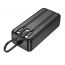 Универсальный дополнительный аккумулятор Power Bank HOCO J132B Sabio 22.5W+PD20W fully compatible (30000 mAh) (черный) 3 кабеля