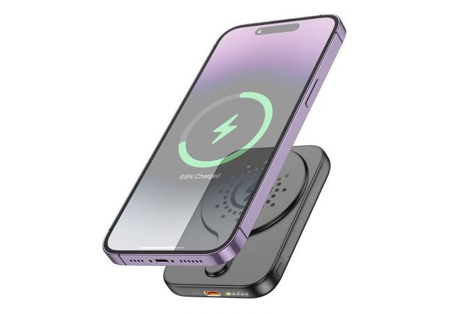 Универсальный дополнительный аккумулятор Power Bank HOCO J117 (5000 mAh) (черный) кабель