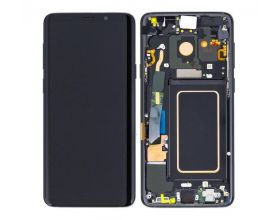 Дисплей для Samsung G960F Galaxy S9 Black (черный) в сборе с тачскрином + рамка, 100%