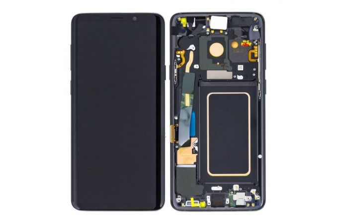 Дисплей для Samsung G960F Galaxy S9 Black (черный) в сборе с тачскрином + рамка, 100%