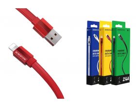 Кабель USB - Lightning BOROFONE BU8, 2,4A (красный) 1,2м