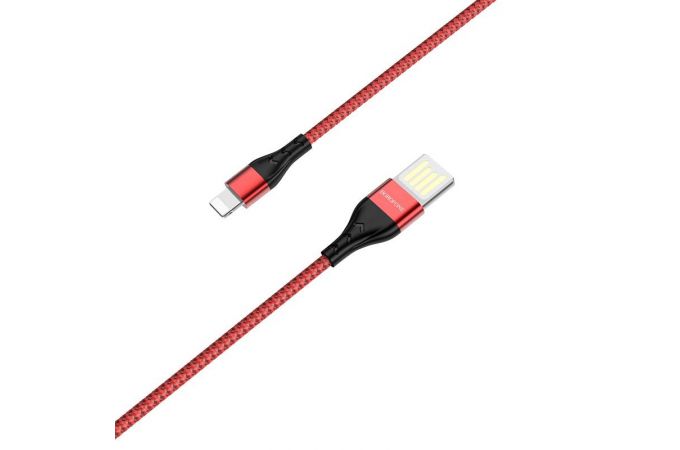 Кабель USB - Lightning BOROFONE BU11, 2,4A (красный) 1,2м (в оплетке)