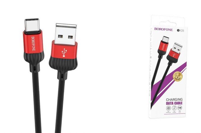 Кабель USB - USB Type-C BOROFONE BX28, 3A (черный) 1м