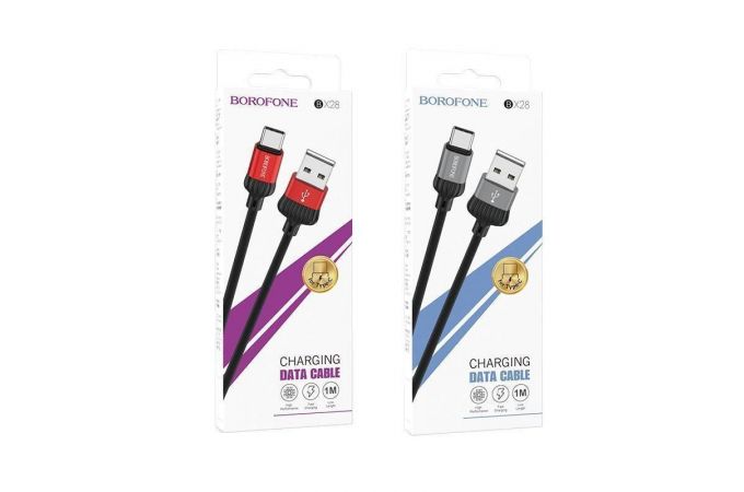 Кабель USB - USB Type-C BOROFONE BX28, 3A (черный) 1м