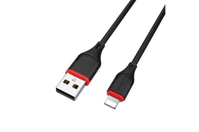 Кабель USB - Lightning BOROFONE BX17, 2,4A (черный) 1м