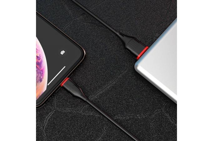 Кабель USB - Lightning BOROFONE BX17, 2,4A (черный) 1м