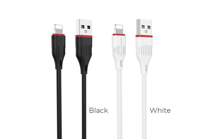 Кабель USB - Lightning BOROFONE BX17, 2,4A (черный) 1м