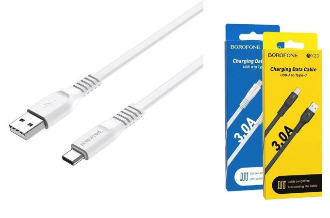 Кабель USB - USB Type-C BOROFONE BX23, 3A (белый) 1м