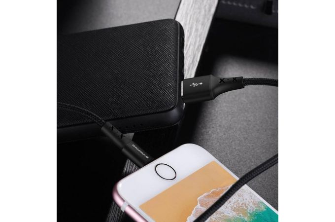 Кабель USB - Lightning BOROFONE BX20, 2,4A (черный) 1м
