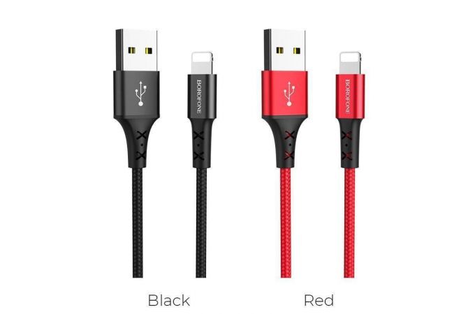 Кабель USB - Lightning BOROFONE BX20, 2,4A (черный) 1м