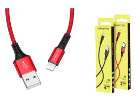 Кабель USB - Lightning BOROFONE BX20, 2,4A (красный) 1м