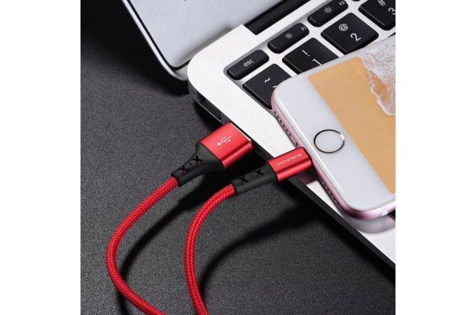 Кабель USB - Lightning BOROFONE BX20, 2,4A (красный) 1м