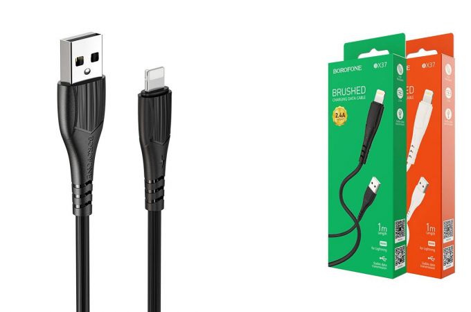 Кабель USB - Lightning BOROFONE BX37, 2,4A (черный) 1м