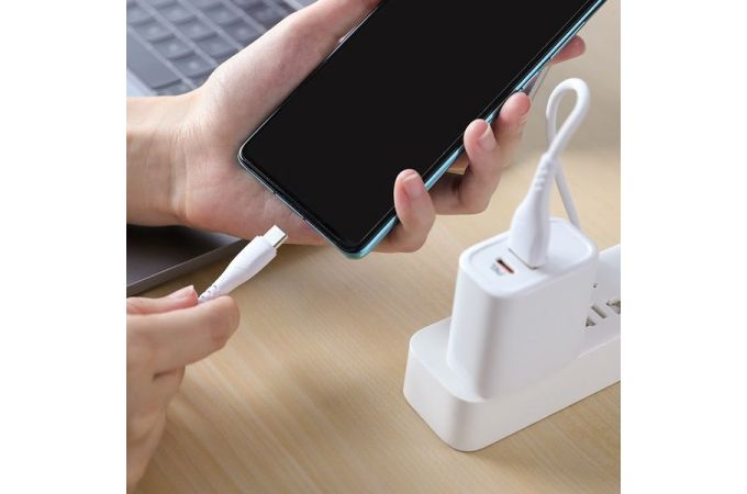 Кабель USB - USB Type-C BOROFONE BX37, 3A (белый) 1м