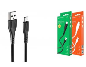 Кабель USB - USB Type-C BOROFONE BX37, 3A (черный) 1м