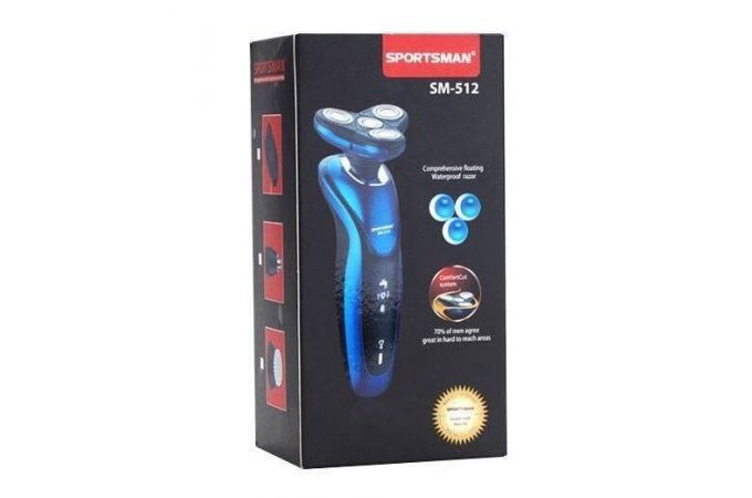 Электробритва Sportsman SM-512 (аккум, 3 нож)