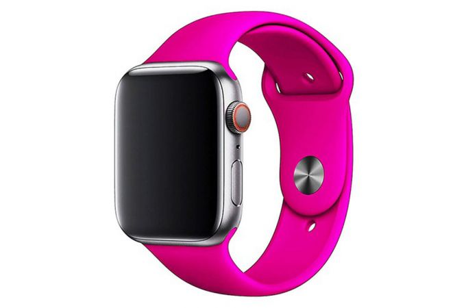 Ремешок силиконовый для Apple Watch 38-40 мм цвет темная фуксия размер ML