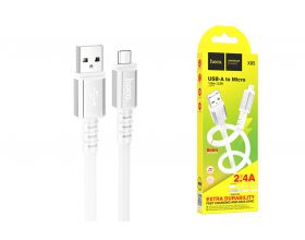 Кабель USB - MicroUSB HOCO X85 (белый) 1м