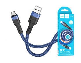 Кабель USB - USB Type-C HOCO U110 (синий) 1м