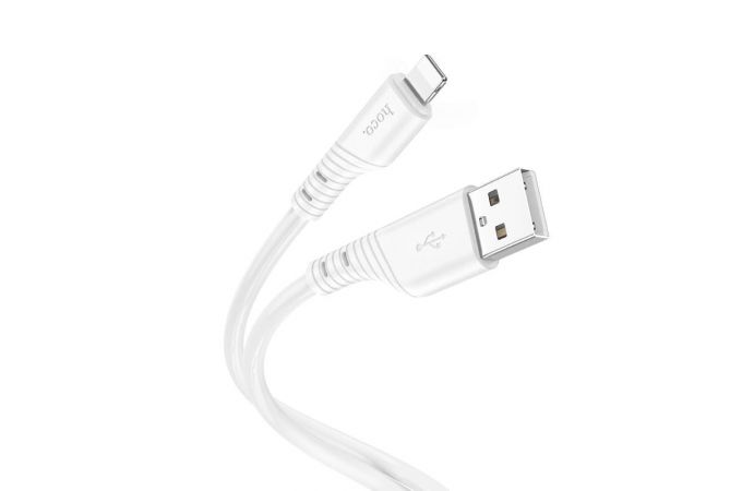 Кабель USB - Lightning HOCO X97 2,4A (белый) 1м силиконовый